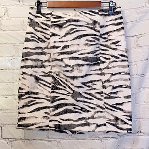 Ambar Black White Zebra Stretchy Skirt Size 10